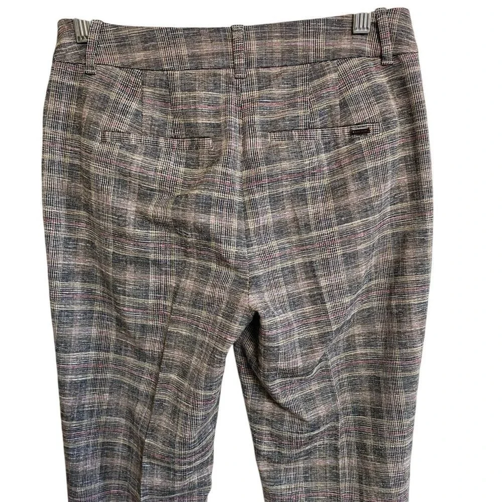 White House Black Market The Slim‎ Ankle Plaid Pants Womens Size 0 Multi Color
